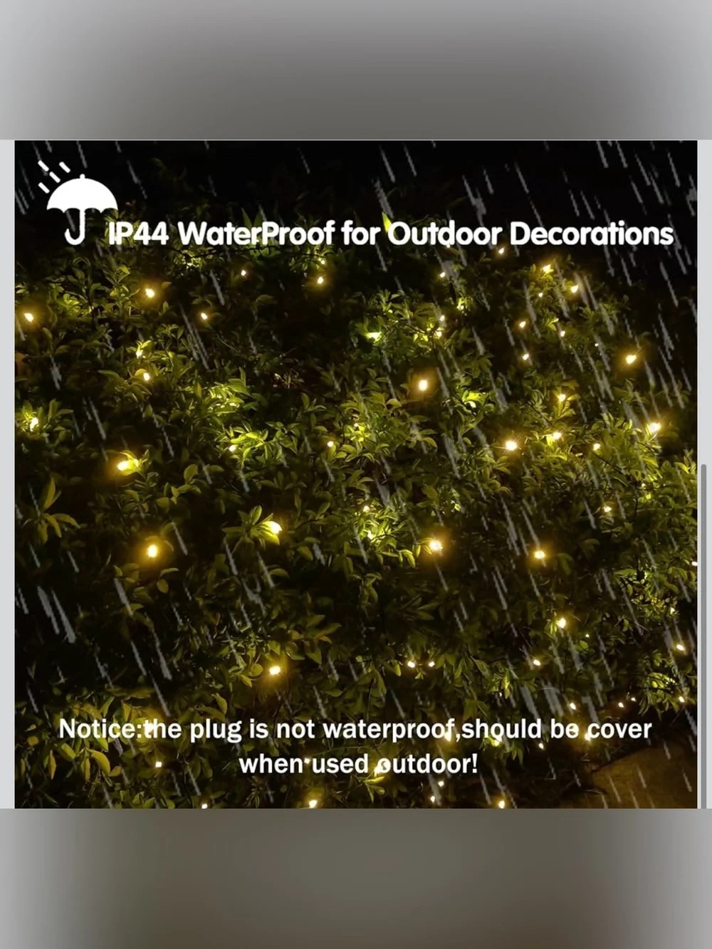 LED Christmas Net Lights Outdoor Decorations for Bushes,144LED 6ftx6ft Connectab